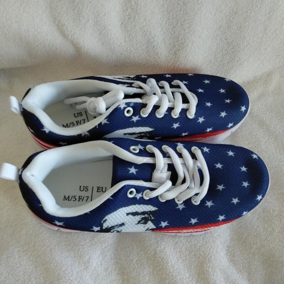 Donald Trump Men/Women Sneakers Men 5 Women 7 MAGA - Picture 2 of 9
